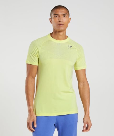 Koszulki Gymshark Apex Seamless Męskie Żółte | PL 312PZB